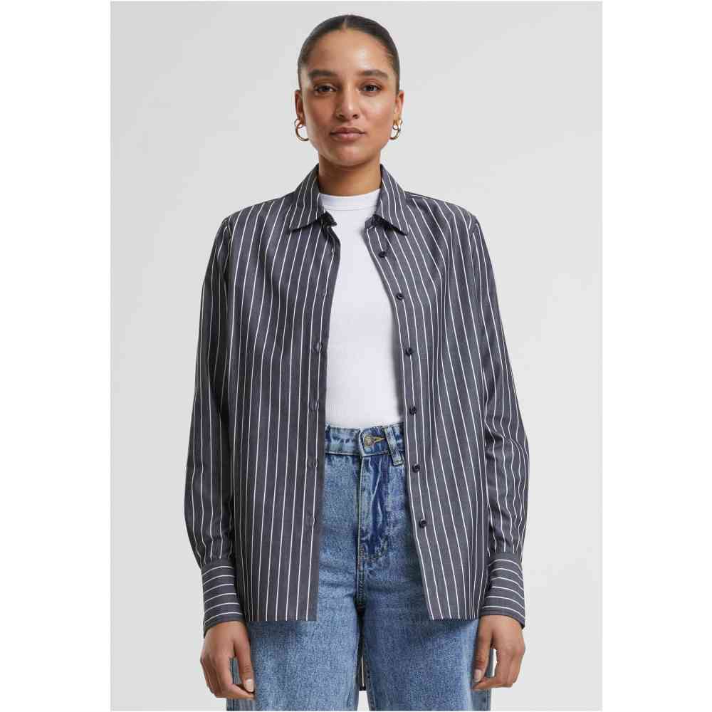 Urban Classics - Striped Bluse - Schwarz/Weiß